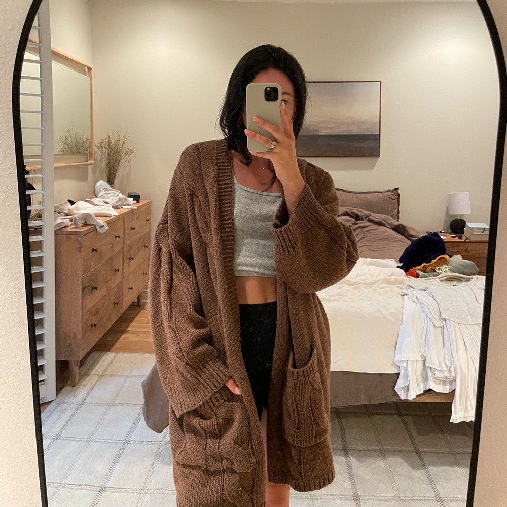 12th Tribe Brown Cardigan